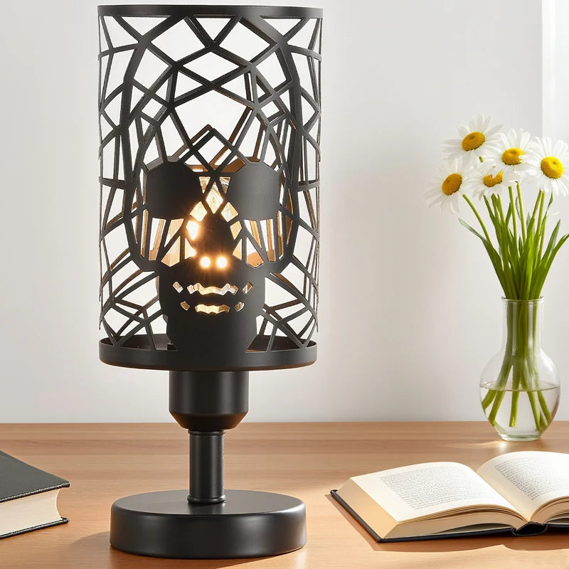 Skull floor lamp Rechargeable E26  Touch Control bedside lamp with USB C+A Ports Night lights Living Room Bar floor lamps