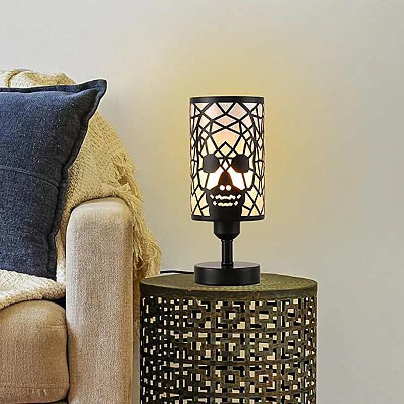 Skull floor lamp Rechargeable E26  Touch Control bedside lamp with USB C+A Ports Night lights Living Room Bar floor lamps