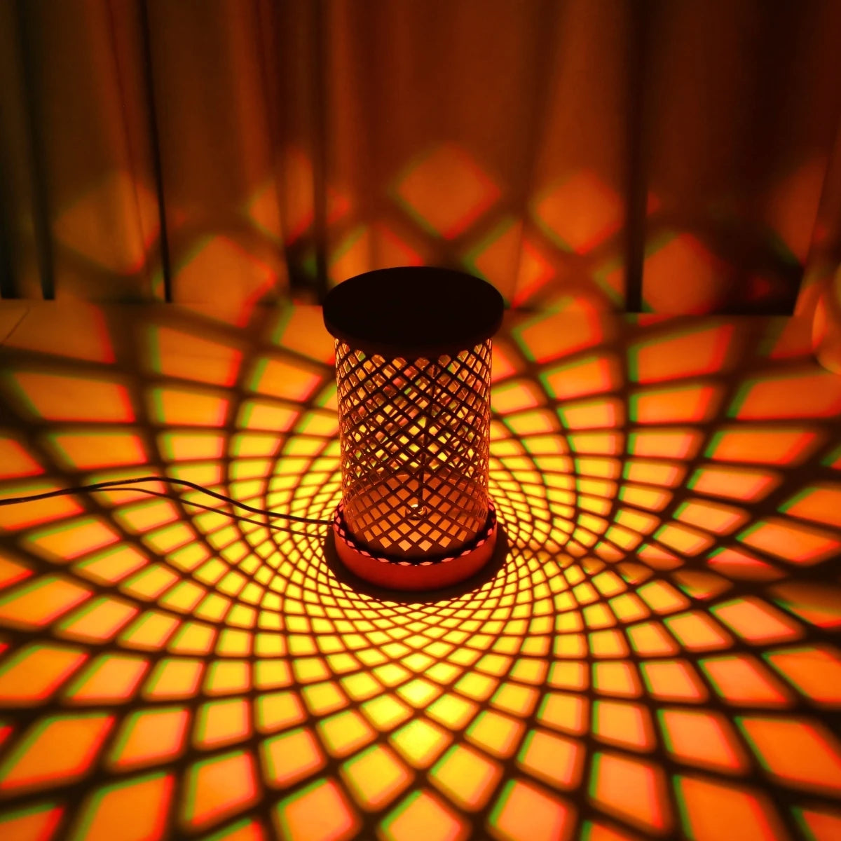 Creative RGB16 color light and shadow ambient night light, USB home bedroom bedside lamp office romantic atmosphere lighting