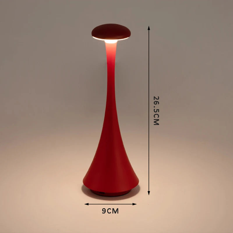 Head Mushroom Table Lamp Rechargeable Wireless touch Lamp Creative Lamp USB-C Desk Lamp Hotel Bedroom Atmosphere Light
