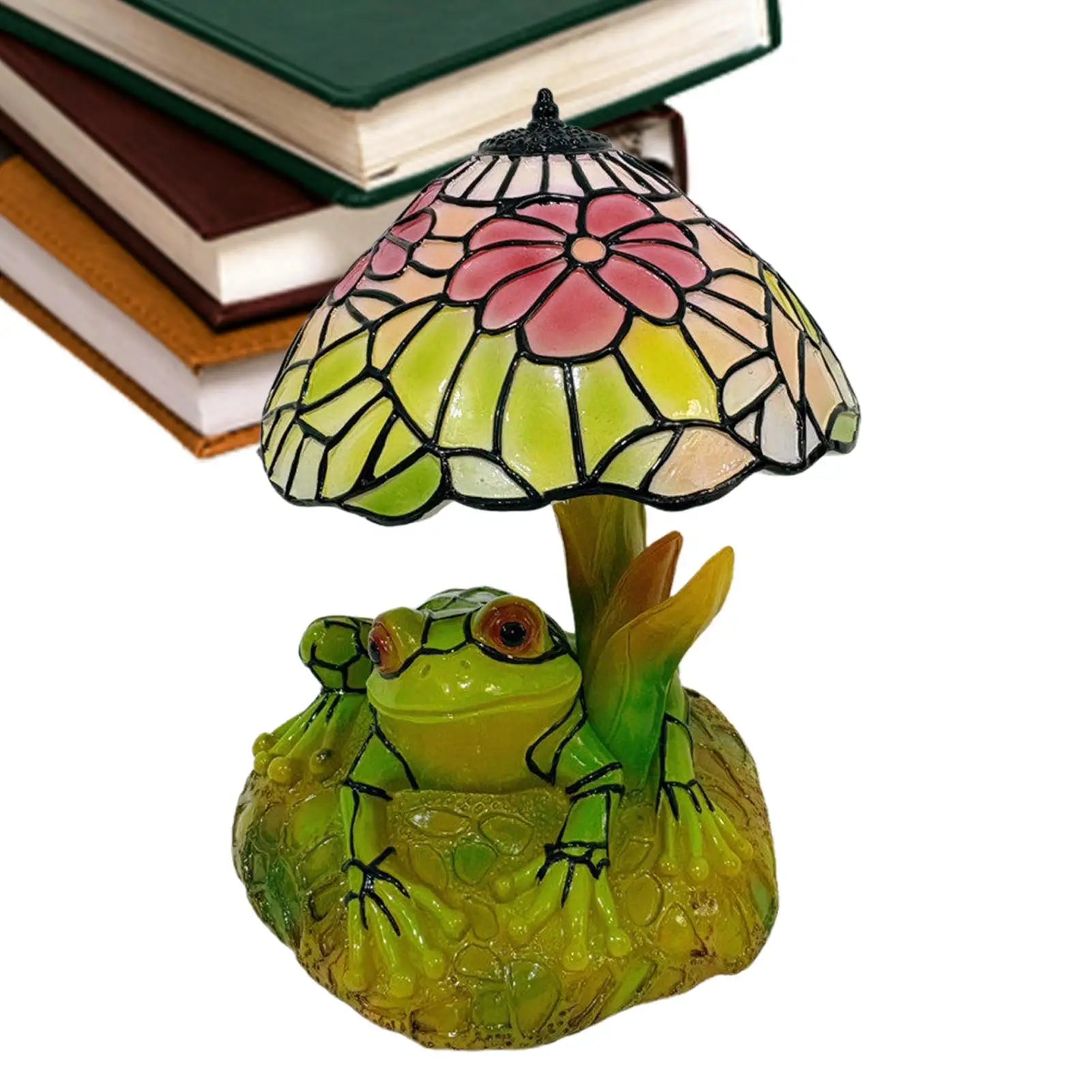 Stained Glass Lamp Bedside LED Reading Light Light Beside Table Lamp for Nightstand Kitchen Dining Room Office Desk Counter