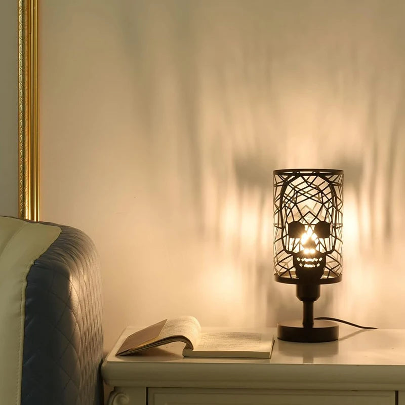 Skull floor lamp Rechargeable E26  Touch Control bedside lamp with USB C+A Ports Night lights Living Room Bar floor lamps